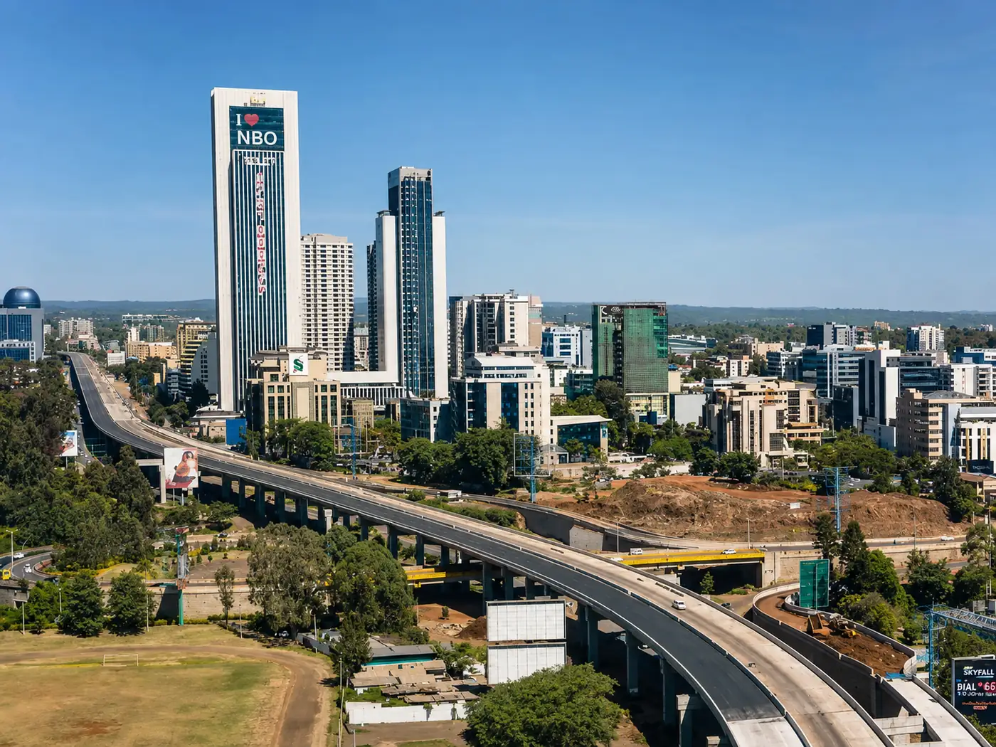 The Nairobi Expressway above Mombasa Road